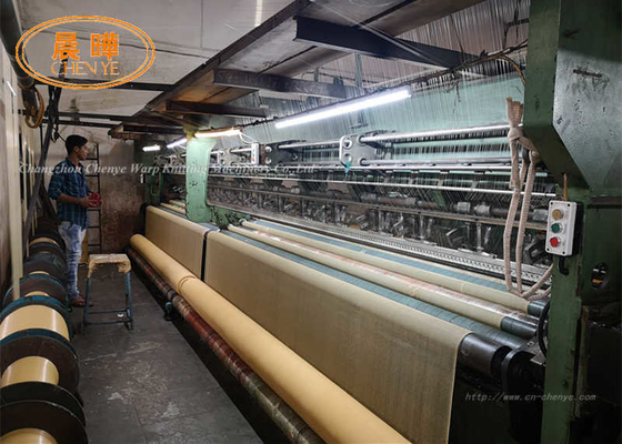 Pürüzsüz Çalışma 220'' Tek İğne-çubuklu Gölgeleme Ağı Çözgü Örgü Makinesi, %80 Çalışma Genişliği