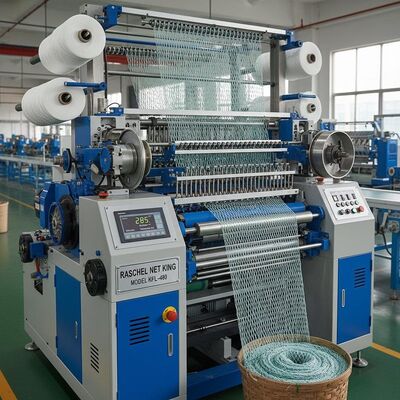Raschel Makinesi, 200-480 rpm hızı ile derin deniz akvakültürü için düğümsüz balıkçılık ağı yapma makinesi